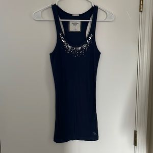 Abercrombie racer back tank top with sequin detail